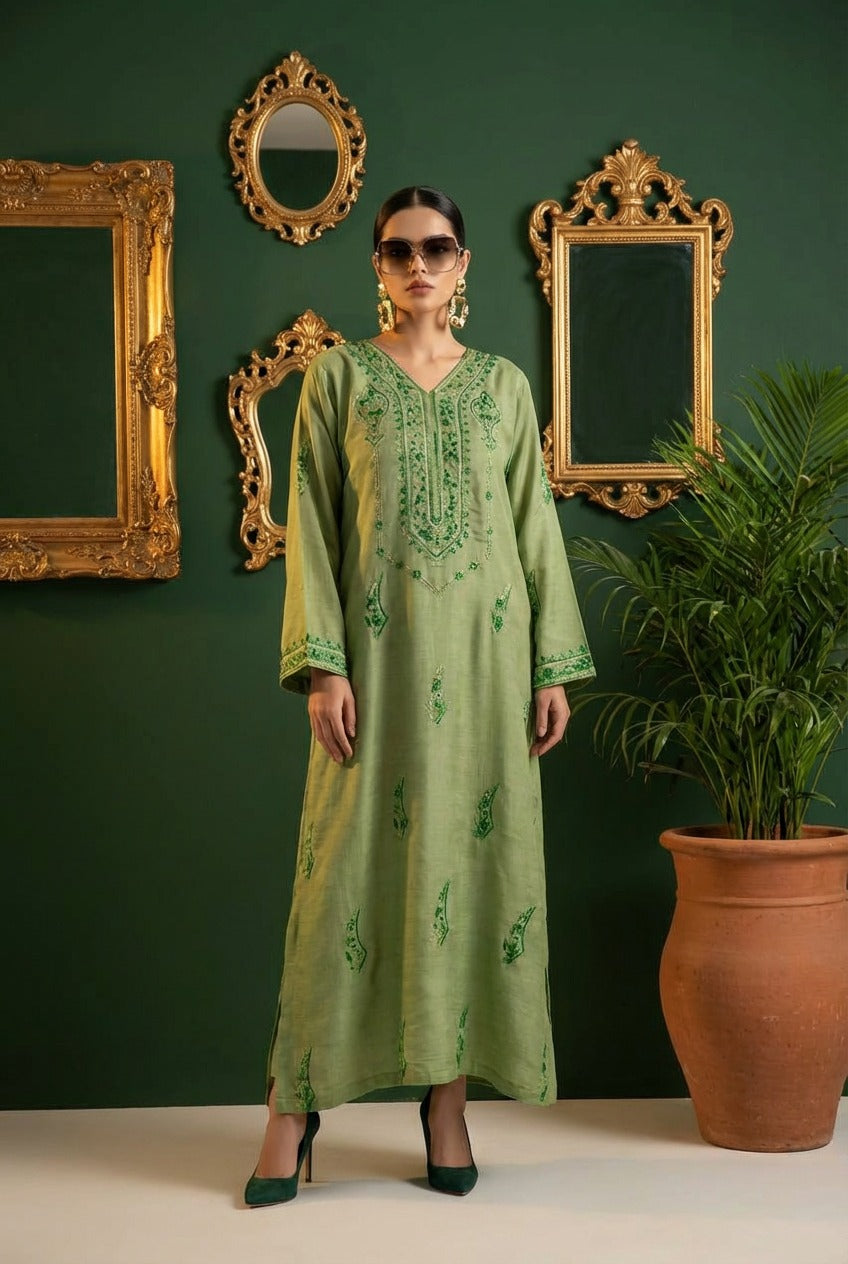 Embroidered kaftan