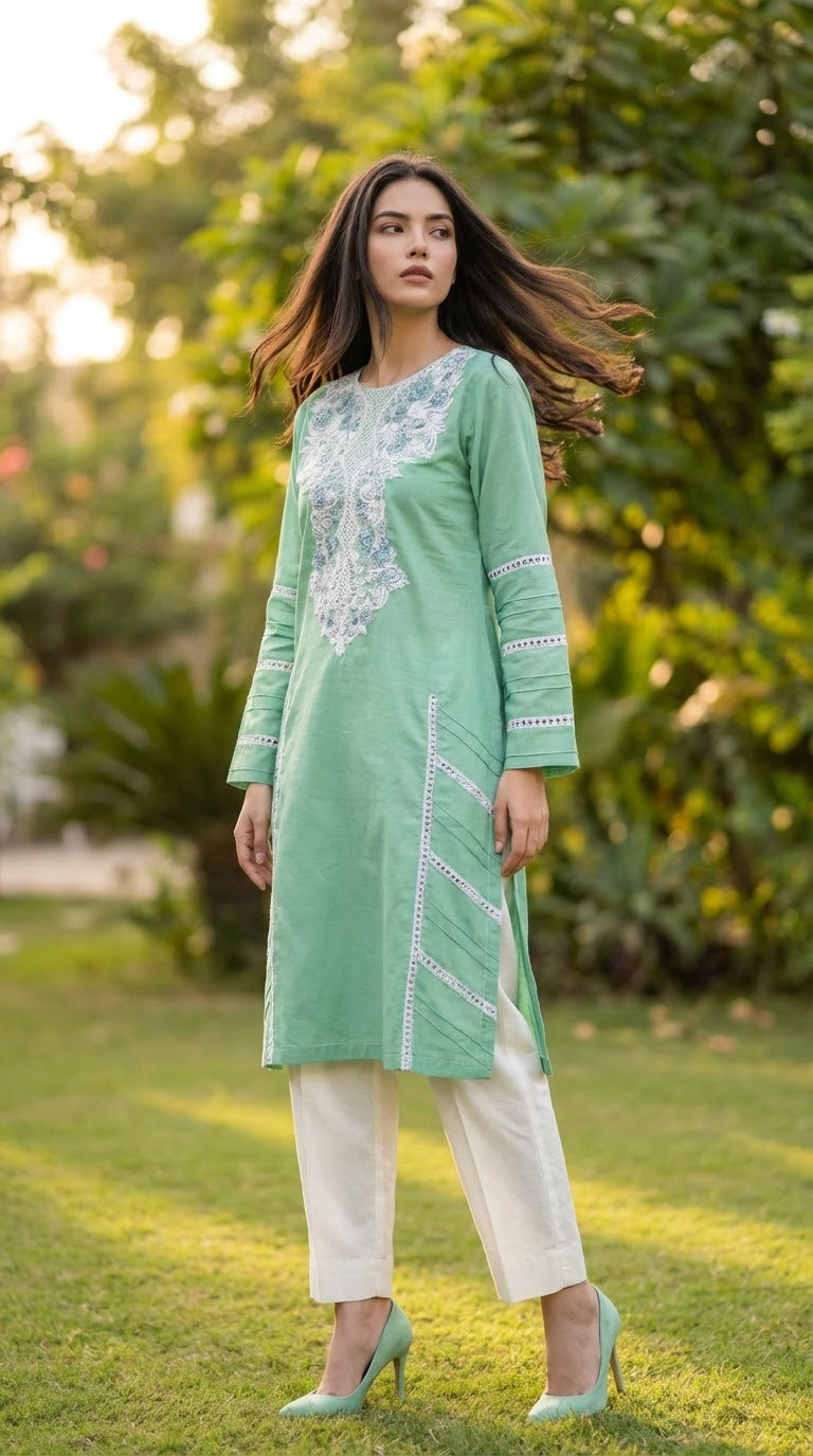 2-Piece Embroidered Suit