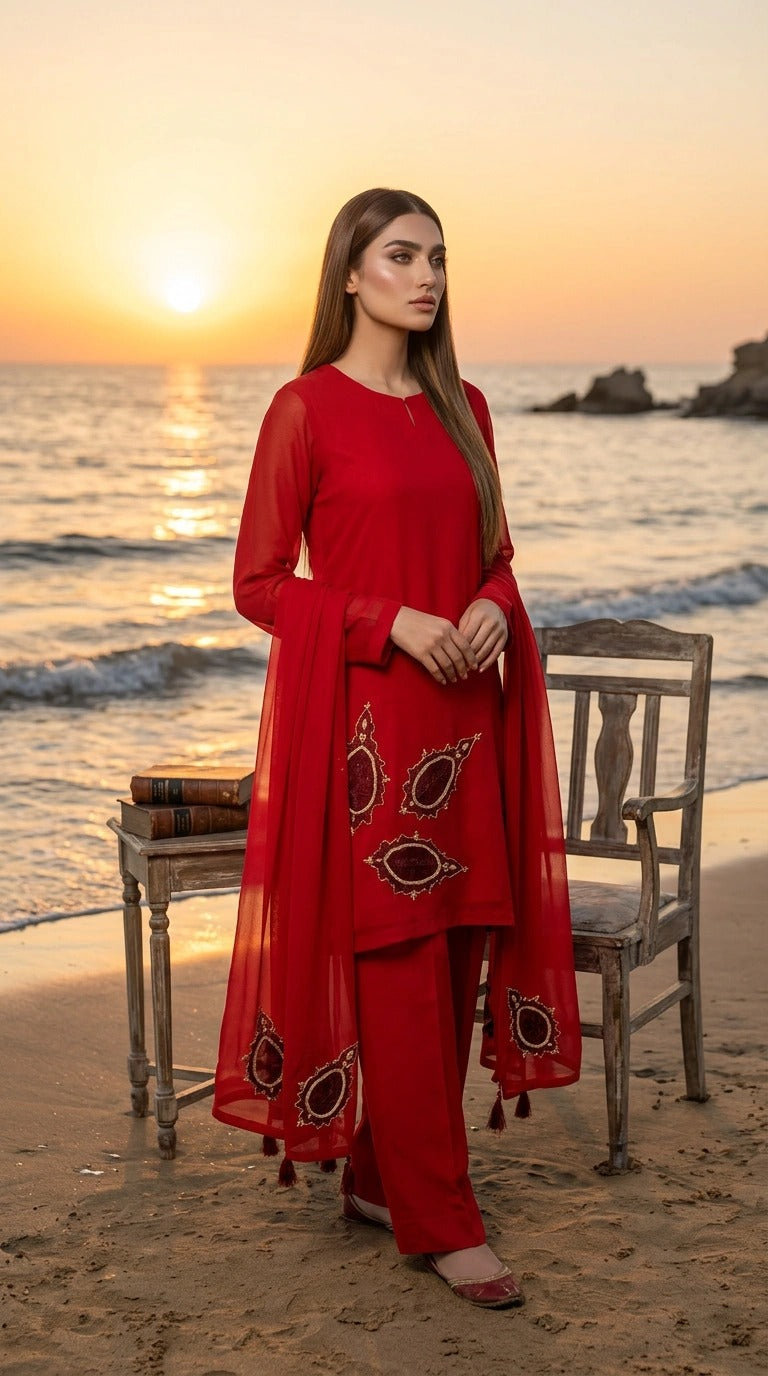 Red wine 3 piece suite