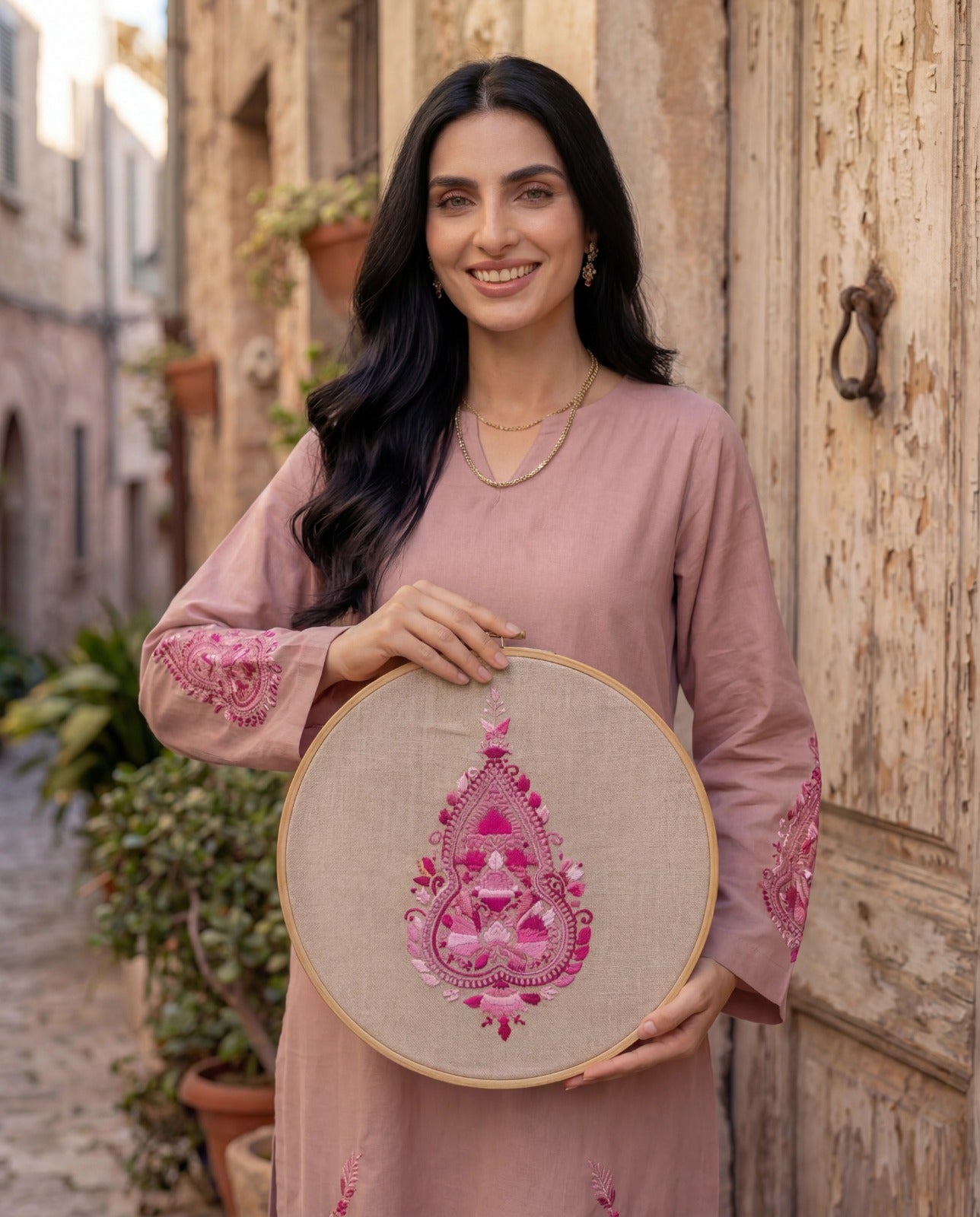 dusky pink 2 piece set